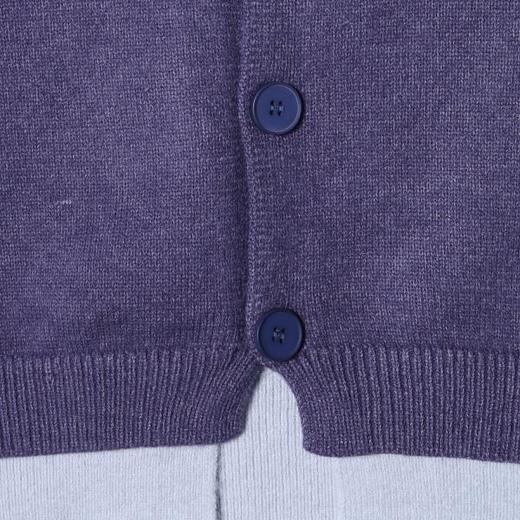 72111SDSA男士秋冬新款痞帅男装极简风撞色拼接假两件毛衣开衫针织衫 商品图3