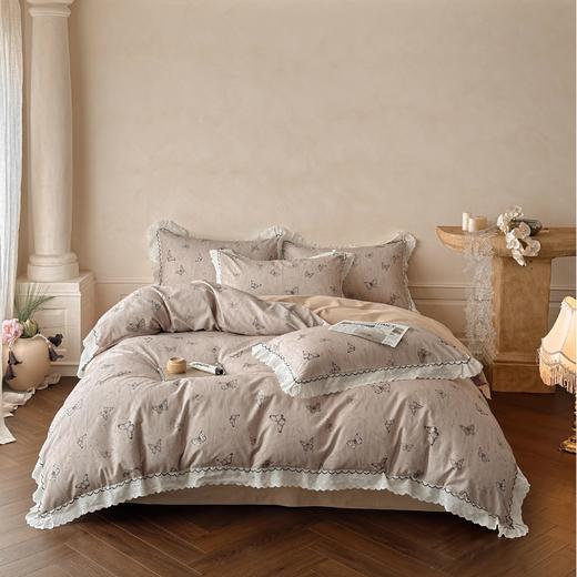 【商超爆款】丝享HC:全棉磨毛雅漾套件三件套/四件套 商品图0