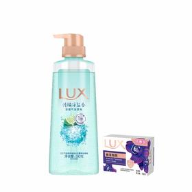 LUX力士 清橘海盐香沐浴露390g*1瓶+(赠品魅肤香皂1块) US-J1P2S