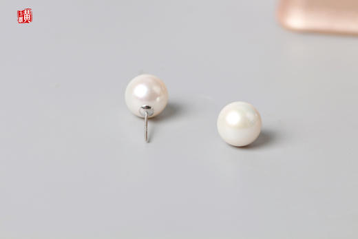【月珥凝光】淡水珍珠耳钉  珠径：11.5mm 商品图4