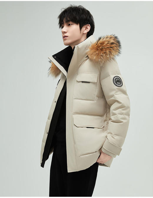 2025新款极寒爆款户外可拆卸连帽加厚羽绒服中长款情侣款外套 商品图0