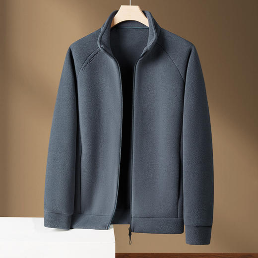 【中老年摇粒绒外套】秋冬加厚保暖抓绒衣男女 爸爸装卫衣立领开衫夹克  商品图5