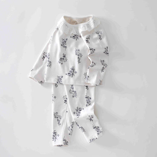 小猪大卫羊毛蚕丝套装秋冬季家居服男女童秋衣秋裤90-120 商品图7