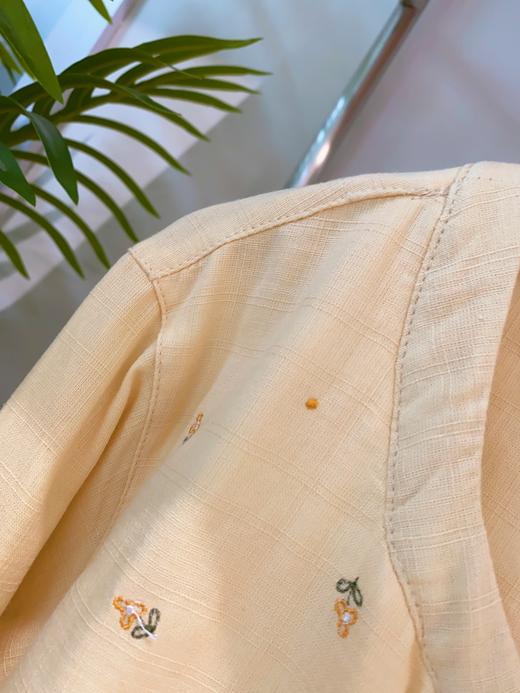 松植屋《慕樱》女士圆领长袖套装春秋女款双层纱布睡衣纯棉家居服 商品图3