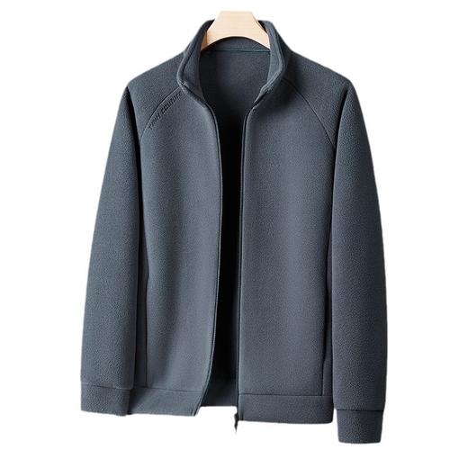 【中老年摇粒绒外套】秋冬加厚保暖抓绒衣男女 爸爸装卫衣立领开衫夹克  商品图4