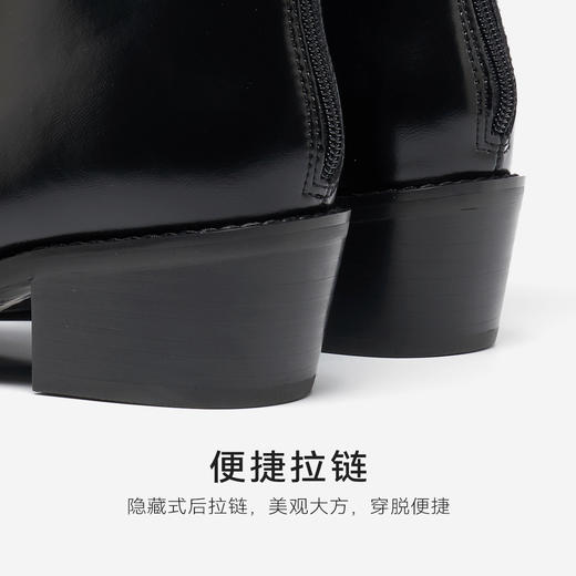 【绒里可选】星期六轻熟干练型V口短靴SSD4116643/SSD4118643 商品图5