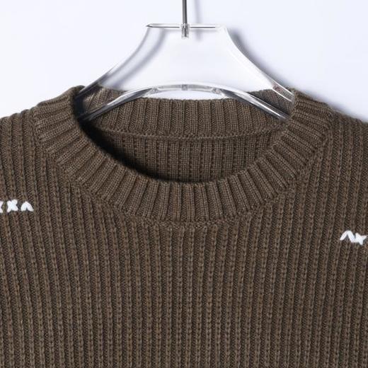 243031SDSA男士秋冬新款痞帅男装潮牌撞色缝线圆领针织衫毛衣百搭休闲 商品图2