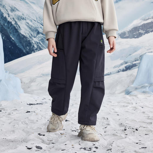 【MQD】冬季男大童潮酷学院风保暖百搭休闲裤 商品图2