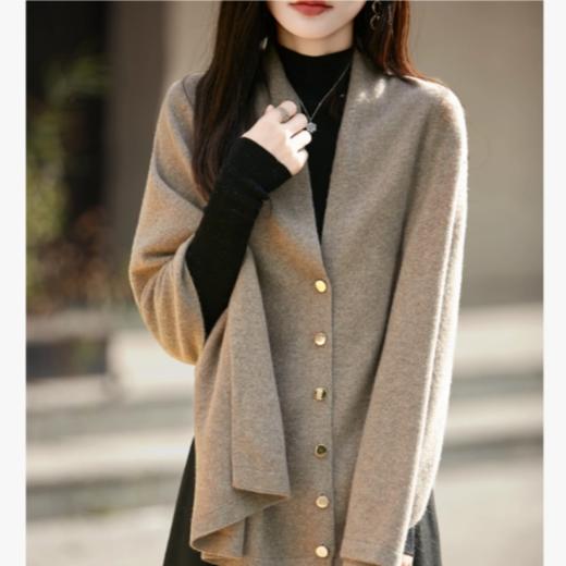 KQL BF17T6815法式设计感披肩针织衫斗篷上衣围脖围巾 商品图3