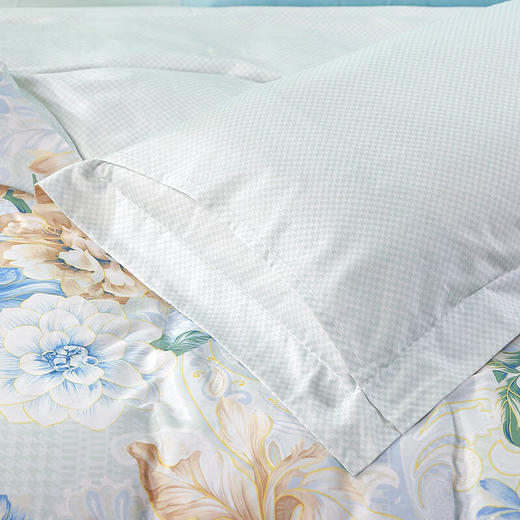 富安娜 床单四件套/清袖幽兰/标准/蓝203*229cm 6916517873423 商品图4