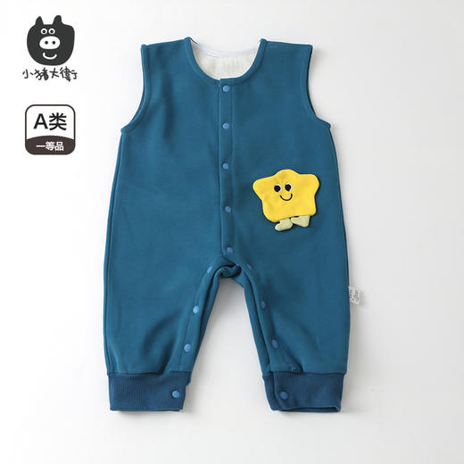 小猪大卫无袖复合绒连体衣加绒秋季家居外穿保暖舒适66-90 商品图3