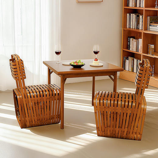 哲品x清庭-椅君子竹制靠背椅 440x625x880mm 商品图1