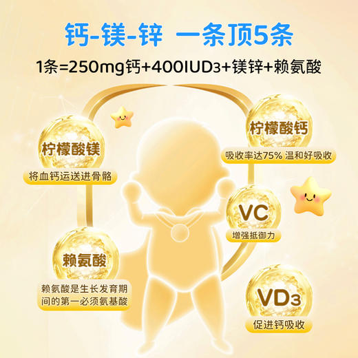 滴适宝（D-Sorb）微笑条新品液体钙 宝宝补钙补锌儿童钙 微笑条NeoSmart钙镁锌 商品图2