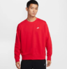 【耐克】B座5楼 Nike耐克男子针织毛圈经典刺绣小标套头衫圆领红色卫衣FN3889-657 商品缩略图0