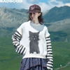 马得工地/MDGDMY13787/假两件条纹袖子动物提花毛衣 商品缩略图0
