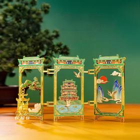 南昌滕王阁金属冰箱贴 现货三折叠高档冰箱贴景区伴手礼纪念品