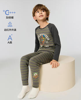 【春上新】8楼爱慕儿童Aimer Kids男孩25AW暖阳露营时光双层长裤AK273J812，吊牌价499元