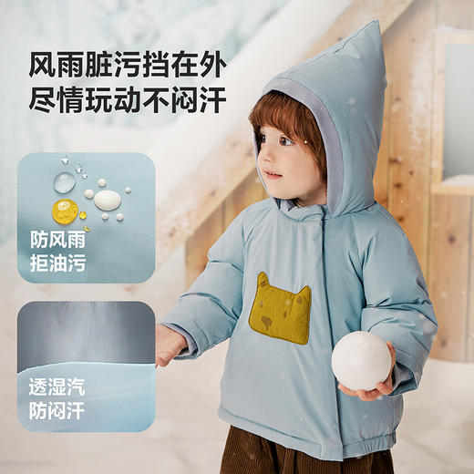 【真心绒】迷你巴拉男女童三防羽绒服宝宝鹅绒防风外套2025冬新款 商品图2