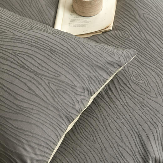 彼加曼 简尚水洗大提花四件套-云灰 200*230cm BGM-T2502 商品图2