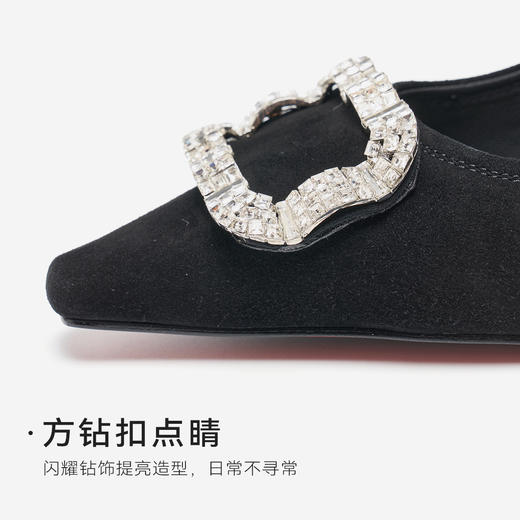 星期六复古华丽风尖头钻扣低跟单鞋SSD3111213 商品图9