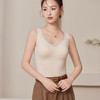丁摩真丝拉绒羊绒一体固定杯保暖背心桑蚕丝免穿文胸无痕吊带AL03S372 商品缩略图0