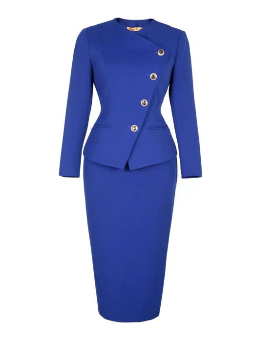 颈袖添香秋新款职业套装女裙时尚OL气质工作高端商务正装 商品图3