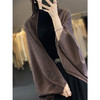 KQL B403N90075围巾外套镂空菱形格宽松外披斗篷上衣 商品缩略图3