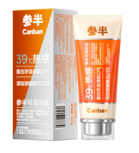 参半39°热感美白可清牙膏火绒草香味100g
