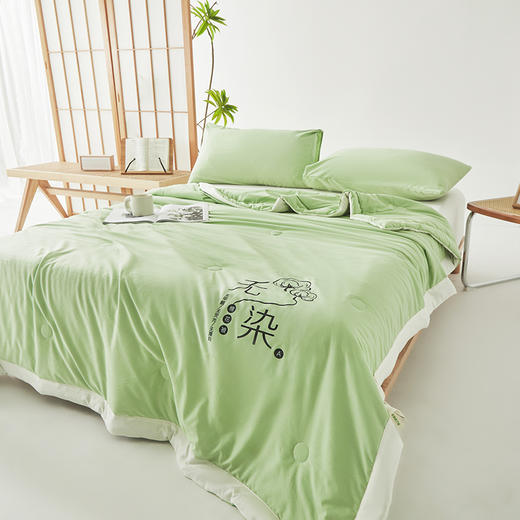 俞兆林 A类无染棉花夏被2米果绿 YZL-24029 商品图3