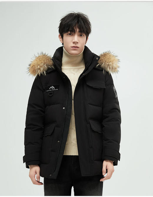 2025新款极寒爆款户外可拆卸连帽加厚羽绒服中长款情侣款外套 商品图5