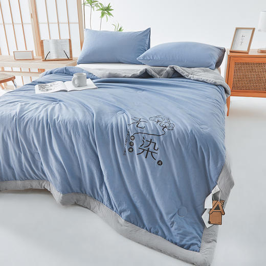俞兆林 A类无染棉花夏被1.5米宾利蓝 YZL-24028 商品图3