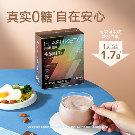 【闪电旗舰店】【第二件半价】【净碳水1.7g/袋】闪电星球™生酮咖啡/防弹咖啡袋装版（30g*8袋/盒） 商品图4