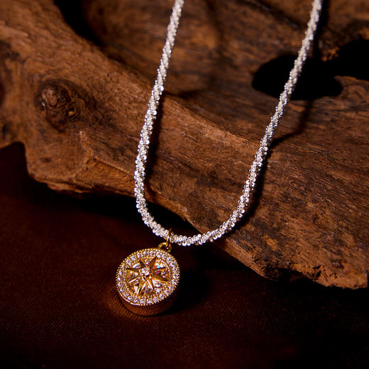 Manreya玛芮雅“福运星芒”幸运罗盘项链、耳饰|铜镀金 商品图9