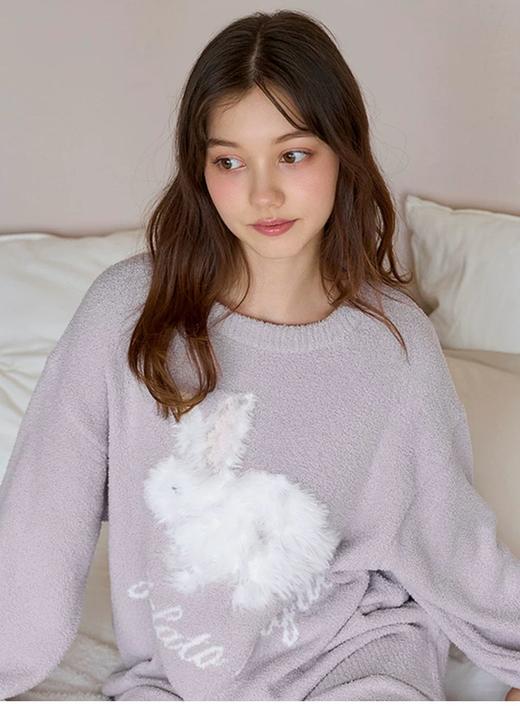 软绵绵来啦～𝐆𝐞𝐥𝐚𝐭𝐨 𝐩𝐢𝐪𝐮*萌兔子奶昔系列家居服套装 商品图3