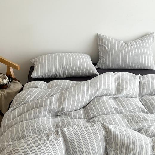 彼加曼 云柔糯感水洗棉四件套-灰序曲200*230cm BGM-T2523 商品图3