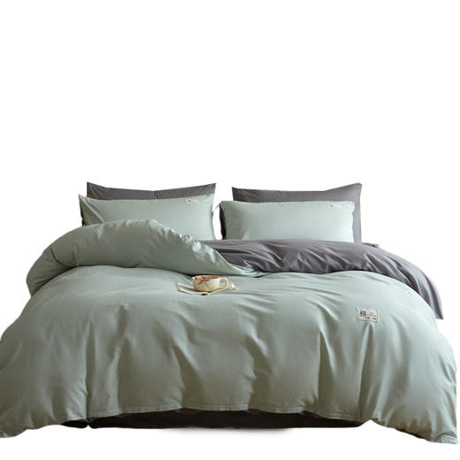 洁丽雅新疆 纯棉四件套-骇绿 JLY-CP681-1 商品图0