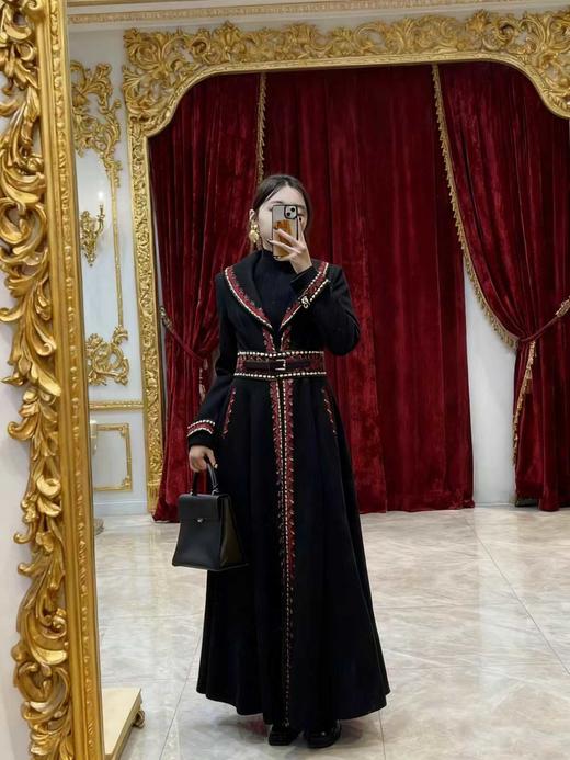 SZ3C51-漆黑色大衣-《绿竹》-【诗说先秦~与时尚对话，与年龄和解，与诗意重逢！】 商品图2