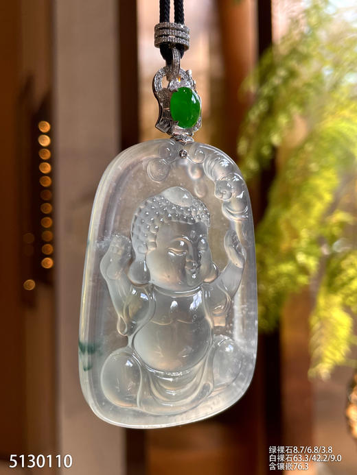 玻璃种木那宝宝佛素件挂坠【5130110】具体价格微信咨询 商品图0