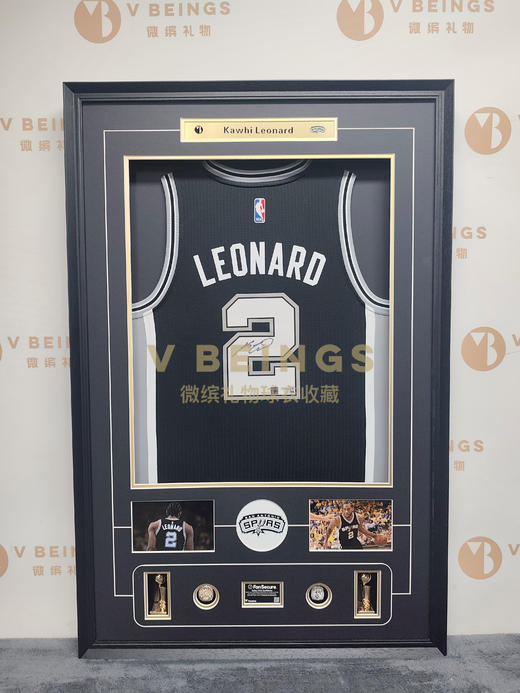 收藏系列 伦纳德 马刺队2号 黑色球迷版 亲笔签名球衣 商品图1