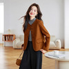 小香风短款羊绒外套，轻熟气质显瘦双面羊毛呢大衣HR-6516 商品缩略图2