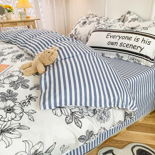 罗曼罗兰 芦荟棉四件套赫本生活200*230cm 6925314787420 商品图4