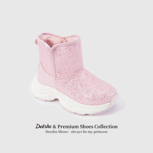笛莎Deesha 女童童鞋2025冬季新款短筒雪地靴 商品图1
