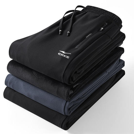 【国货之光 超柔银狐绒 防风防泼】鸿星尔克抗寒保暖加绒运动长裤（EK-SPFS8898） 商品图12