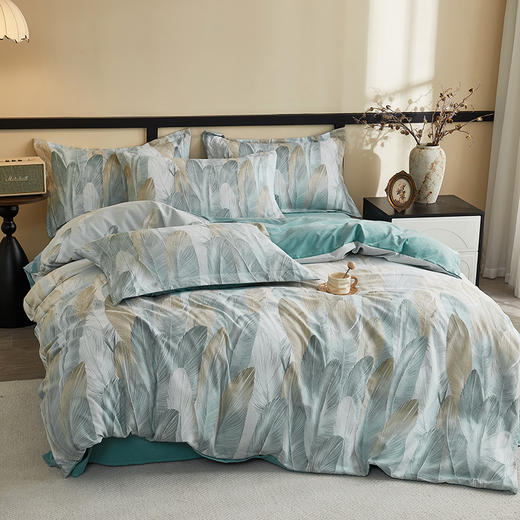彼加曼 佰花锦高密棉科技布四件套-羽毛200*230cm BGM-T2535 商品图2