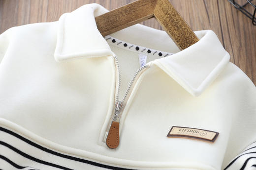 117-170一体奥利绒秋冬polo领加绒保暖卫衣 商品图4