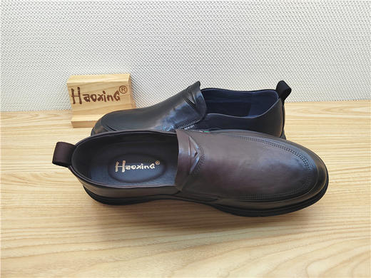 2023豪行春季新款13138173纯皮真皮商务休闲男鞋皮鞋单鞋 商品图2