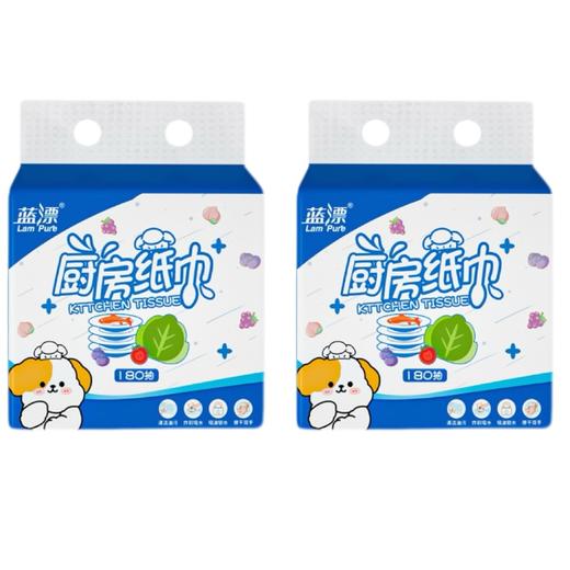 蓝漂 白色多功能厨房挂式抽纸2提箱装 6922454354239-2 商品图0