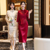 LHS 69273妈妈礼服喜婆婆婚宴装旗袍连衣裙 商品缩略图1