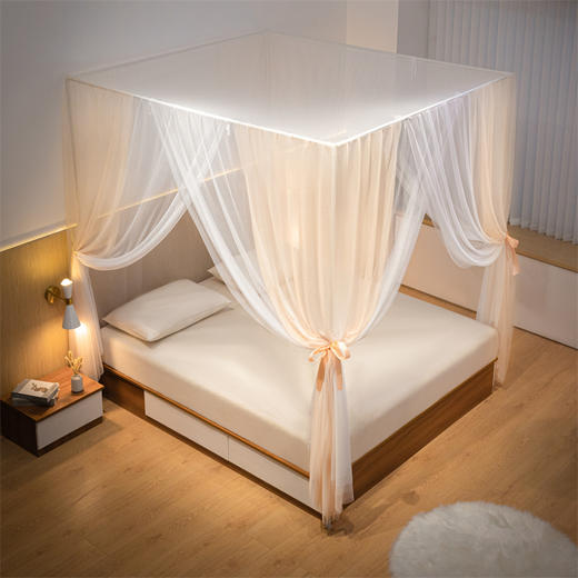 俞兆林 落地款双层方顶宫廷蚊帐 180*200cm YZL-24062 商品图4