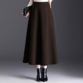 垂坠感百褶大摆裙，长款高腰A字伞裙半身裙MYX-JYM-25107-L